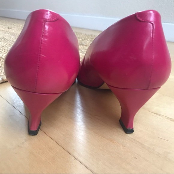 Vintage Kitten Heels Hot Pink 1980s Liz Claiborne 2", size 8 - Picture 3 of 11